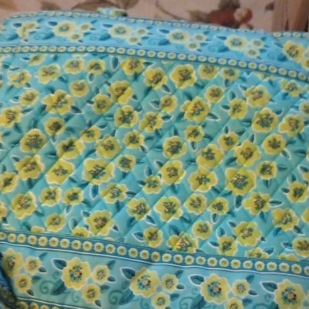 Green vera Bradley tote bag